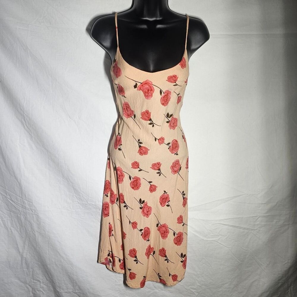 Audrey 3+1 Peach Floral Midi Dress